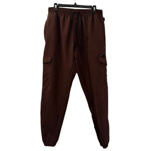 LEG3ND Discovery Maroon Utility Jogger Pants, Mens Large, Elastic Waist Athletic
